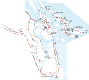 Salish Sea Trail Network map